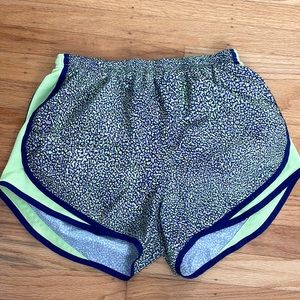 Nike dry fit green patterned shorts